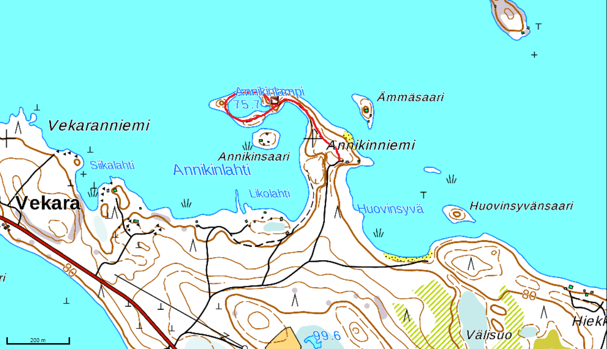 Annikinniemen kartta