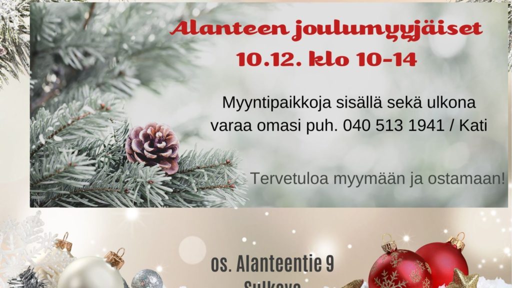 Alanteen joulumyyjäiset